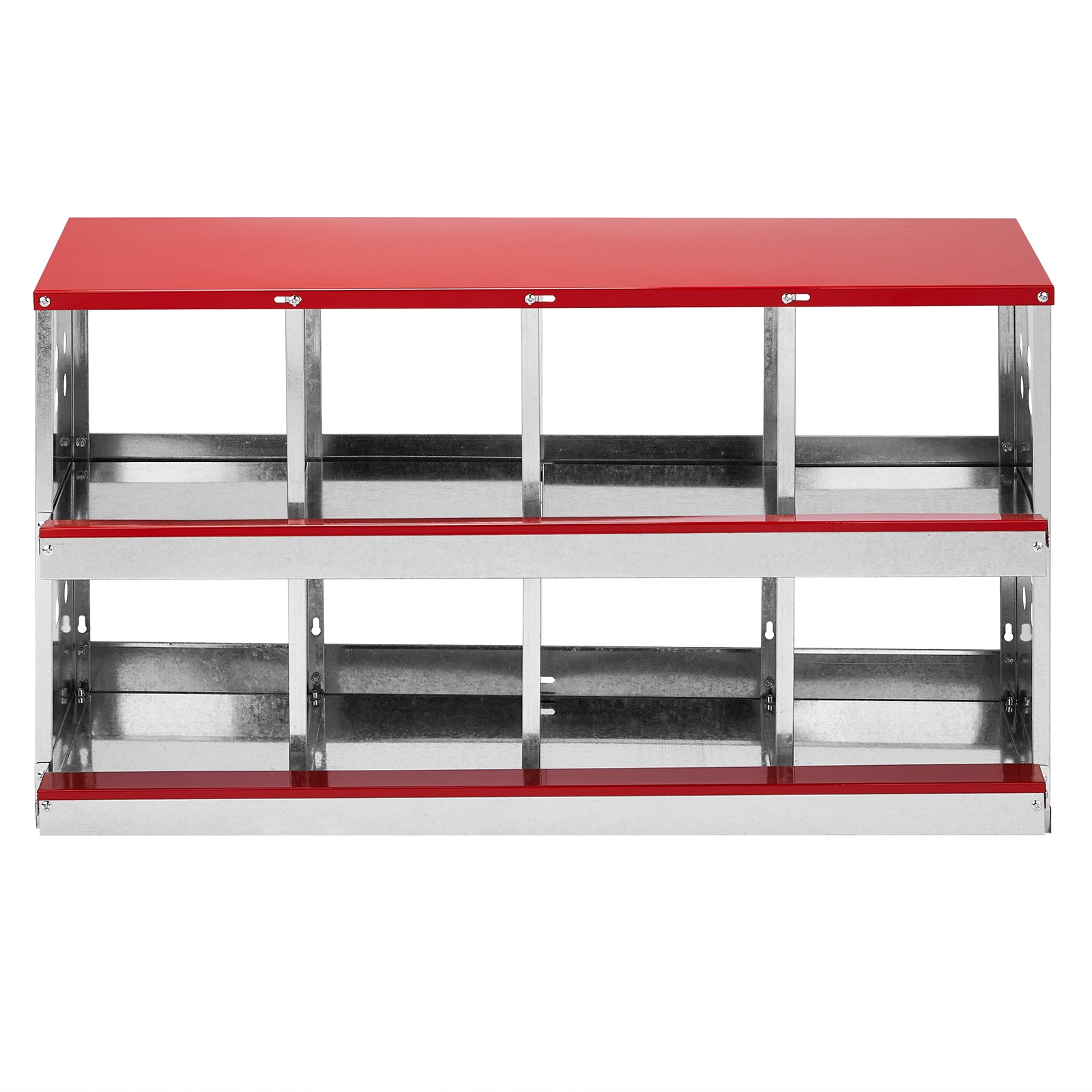 Mile High Life 8-compartment iron chicken nesting box with sloping roof — view 8