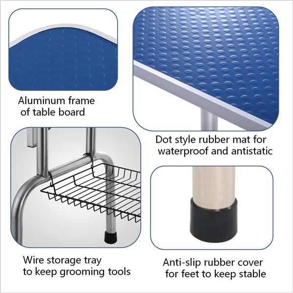 Mile High Life 46-inch folding pet grooming table with non-slip surface — view 3
