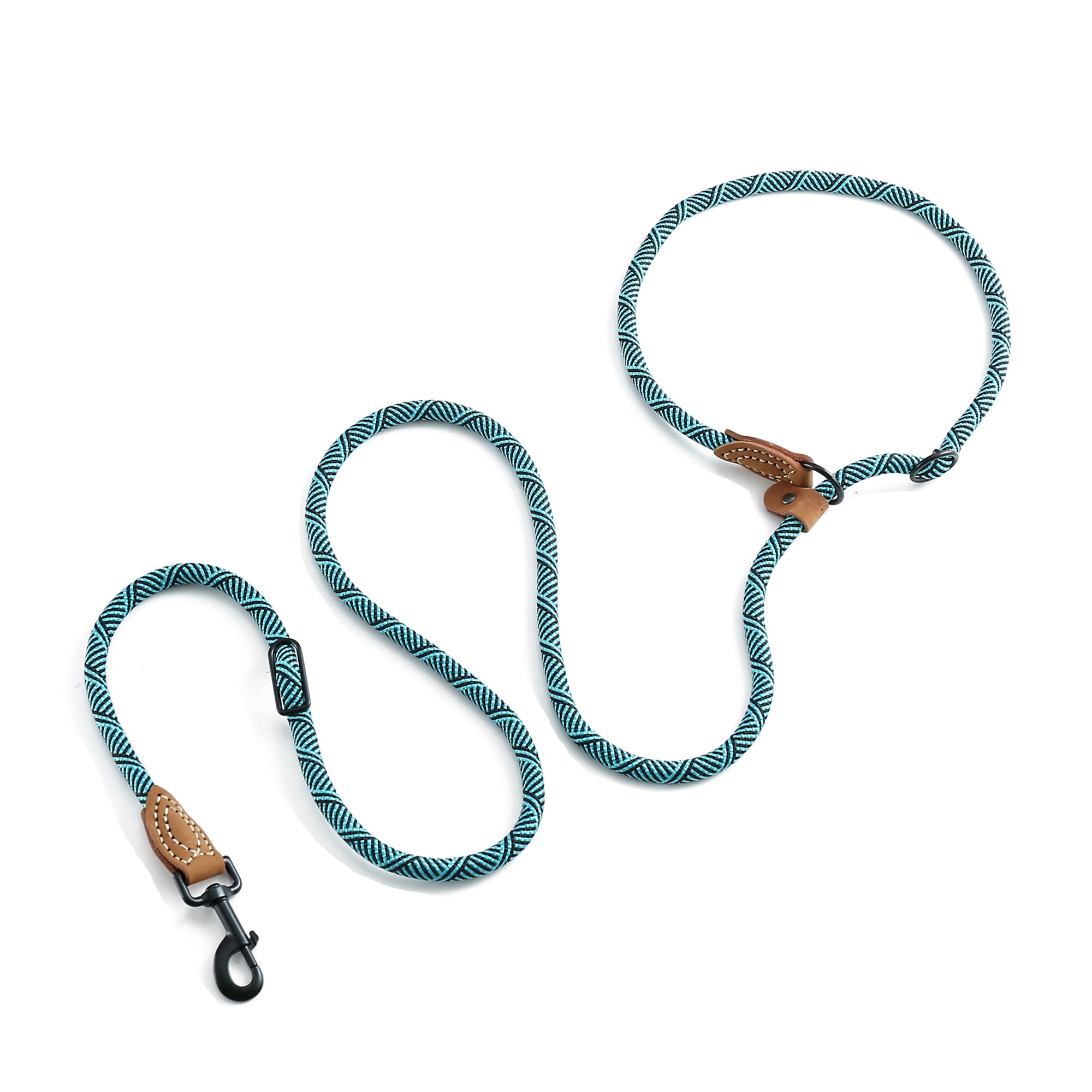 Mile High Life hands-free rope dog leash with leather connection — view 19