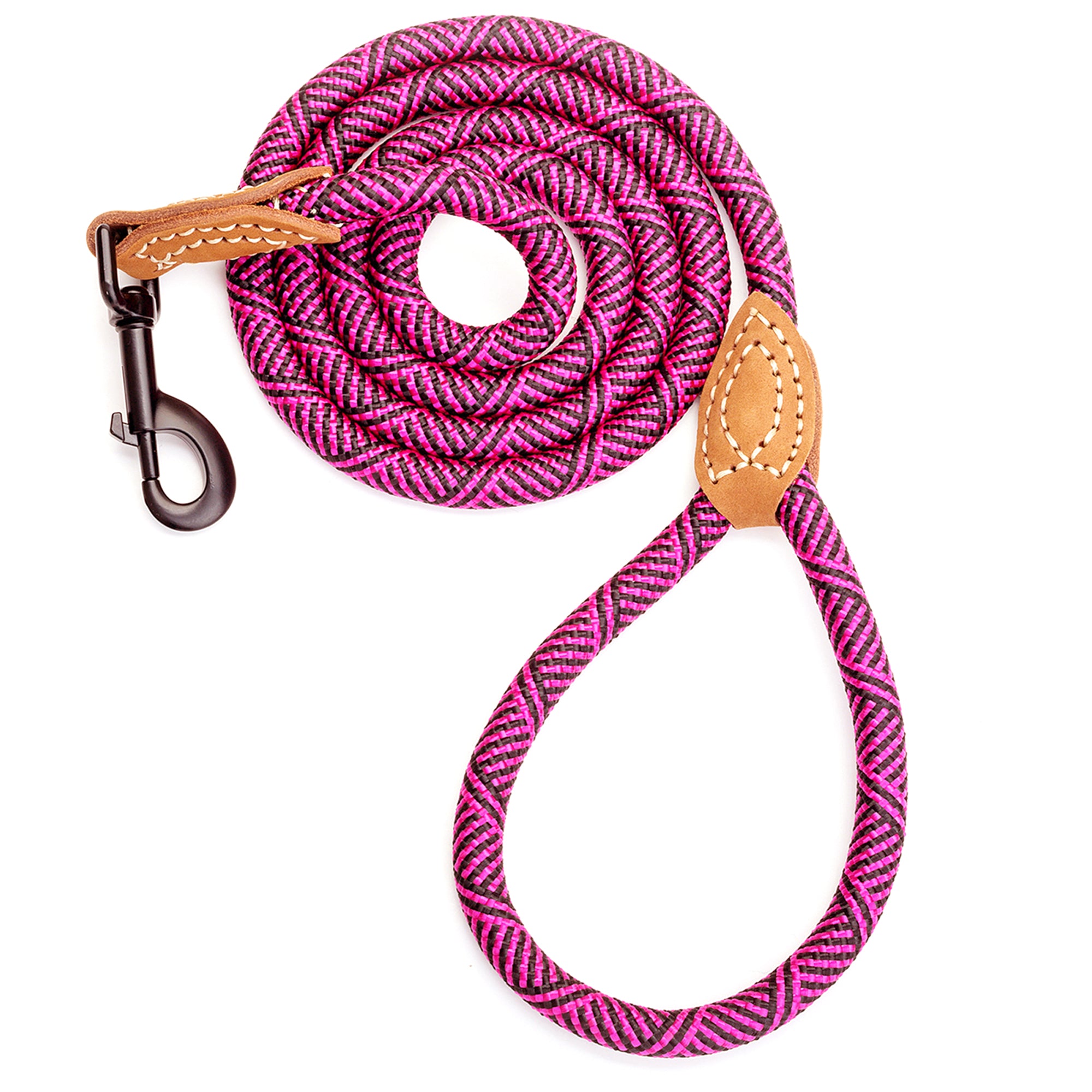 Mile High Life mountain climbing rope dog leash with leather connection — view 10