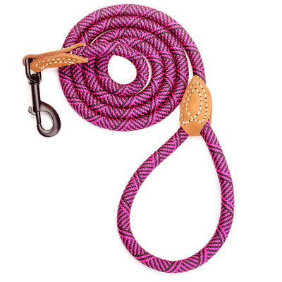 Mile High Life mountain climbing rope dog leash with leather connection — view 10