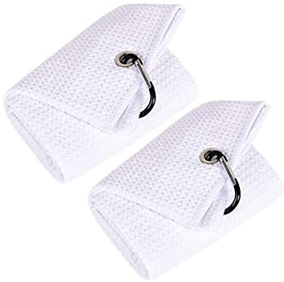 Mile High Life tri-fold premium microfiber waffle golf towel with carabiner — view 10