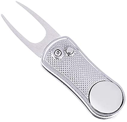 Mile High Life foldable golf divot tool with pop-up button and magnetic ball marker — view 17