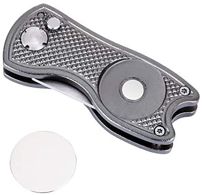 Mile High Life foldable golf divot tool with pop-up button and magnetic ball marker — view 5