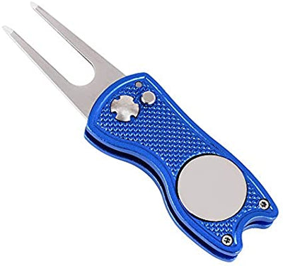Mile High Life foldable golf divot tool with pop-up button and magnetic ball marker — view 41
