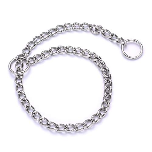 Mile High Life stainless steel dog training slip choke collar, main product photo