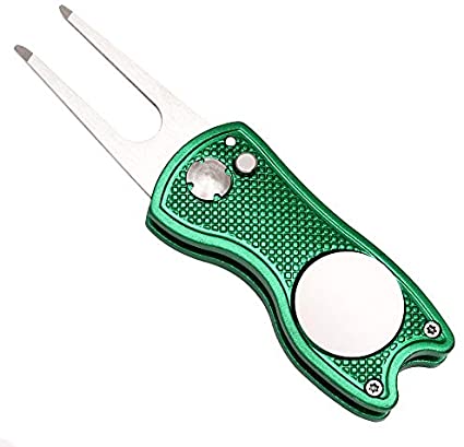 Mile High Life foldable golf divot tool with pop-up button and magnetic ball marker — view 23