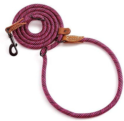 Mile High Life hands-free rope dog leash with leather connection — view 10
