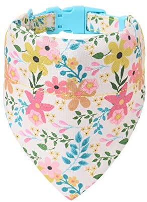 Mile High Life floral dog collar with matching bandana set, girl dog collection — view 28