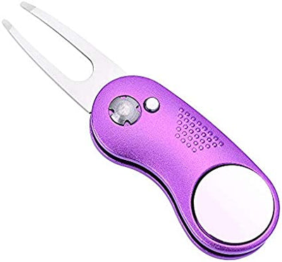 Mile High Life foldable golf divot tool with pop-up button and magnetic ball marker — view 6