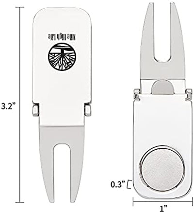 Mile High Life all-metal 3-in-1 golf divot tool with club and cigar holder — view 3