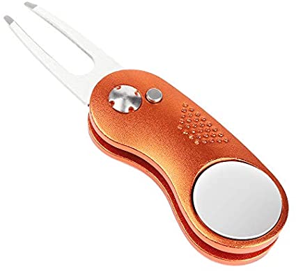 Mile High Life foldable golf divot tool with pop-up button and magnetic ball marker — view 31