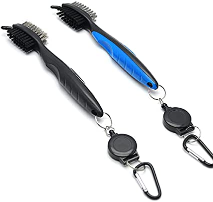 Mile High Life golf club brush with groove cleaner and retractable cord, main product photo