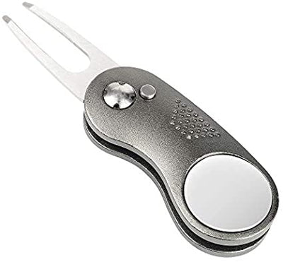 Mile High Life foldable golf divot tool with pop-up button and magnetic ball marker — view 25