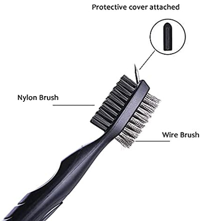 Mile High Life golf club brush with groove cleaner and retractable cord — view 4