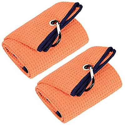 Mile High Life tri-fold premium microfiber waffle golf towel with carabiner — view 9