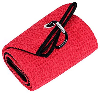Mile High Life tri-fold premium microfiber waffle golf towel with carabiner — view 16