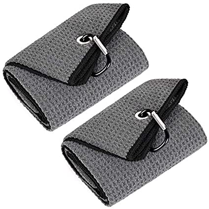 Mile High Life tri-fold premium microfiber waffle golf towel with carabiner — view 22