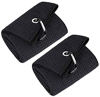 Mile High Life tri-fold premium microfiber waffle golf towel with carabiner — view 34
