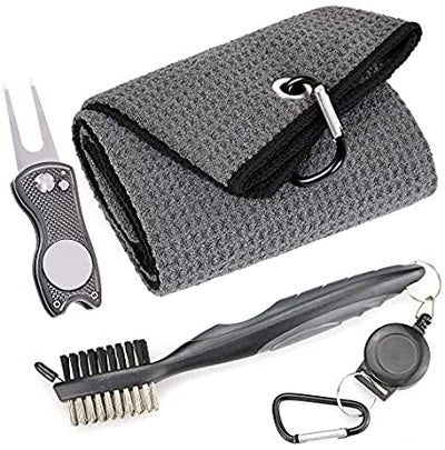 Mile High Life golf accessory set — microfiber waffle towel, brush, and foldable divot tool — view 28