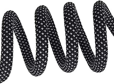 Mile High Life chew-proof climbing rope dog leash with reflective strands and leather tip — view 11