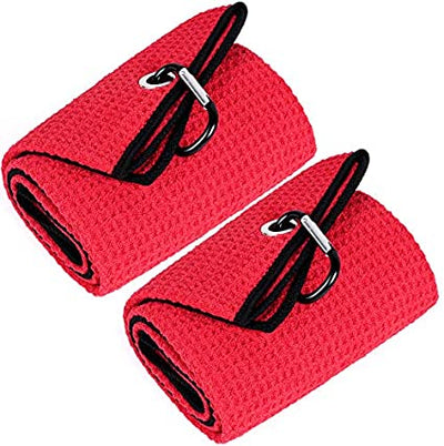 Mile High Life tri-fold premium microfiber waffle golf towel with carabiner — view 14