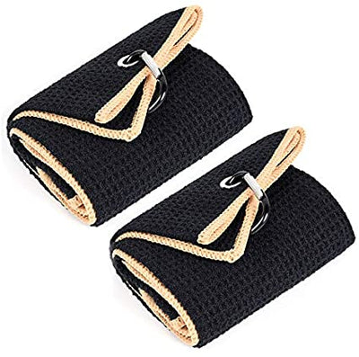 Mile High Life tri-fold premium microfiber waffle golf towel with carabiner — view 7