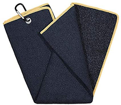 Mile High Life dual-side tri-fold microfiber golf towel with scrub and soft sides — view 10