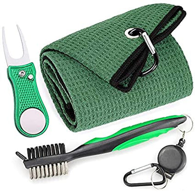 Mile High Life golf accessory set — microfiber waffle towel, brush, and foldable divot tool — view 18