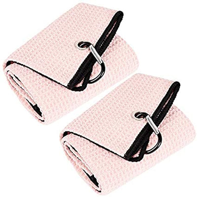 Mile High Life tri-fold premium microfiber waffle golf towel with carabiner — view 13