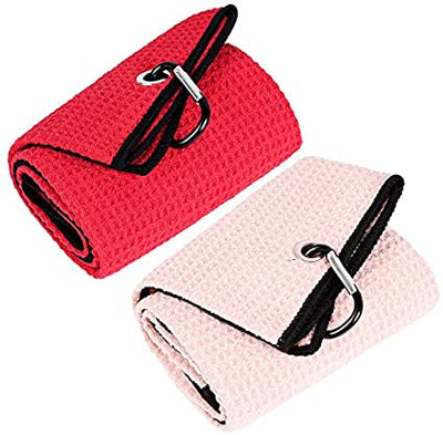 Mile High Life tri-fold premium microfiber waffle golf towel with carabiner — view 8