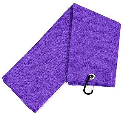 Mile High Life dual-side tri-fold microfiber golf towel with scrub and soft sides — view 3