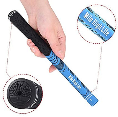 Mile High Life Avid multi-compound corded rubber golf club grips — view 2