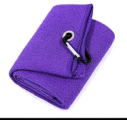 Mile High Life dual-side tri-fold microfiber golf towel with scrub and soft sides — view 2