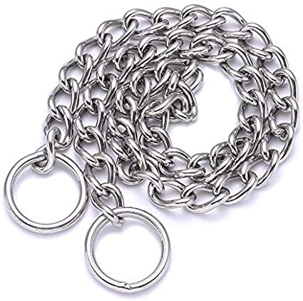 Mile High Life stainless steel dog training chain slip collar — view 2