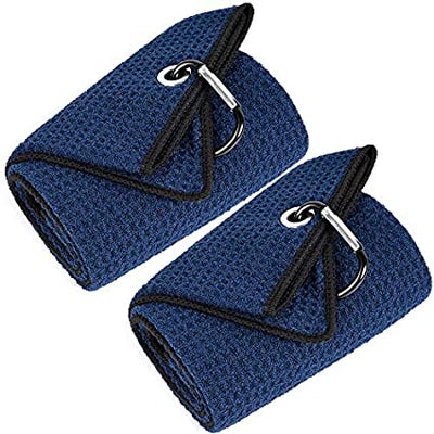 Mile High Life tri-fold premium microfiber waffle golf towel with carabiner — view 26