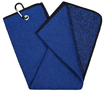 Mile High Life dual-side tri-fold microfiber golf towel with scrub and soft sides — view 7
