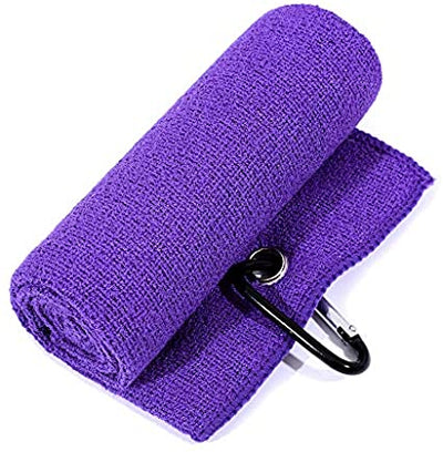 Mile High Life dual-side tri-fold microfiber golf towel with scrub and soft sides — view 4