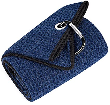 Mile High Life tri-fold premium microfiber waffle golf towel with carabiner — view 15