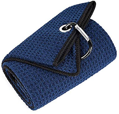 Mile High Life tri-fold premium microfiber waffle golf towel with carabiner — view 15