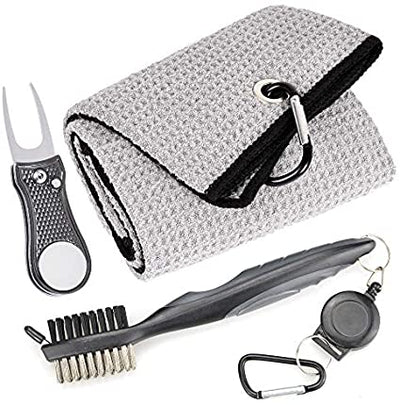 Mile High Life golf accessory set — microfiber waffle towel, brush, and foldable divot tool — view 20