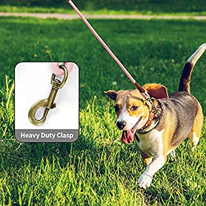 Mile High Life premium leather-handle rope dog leash — view 5