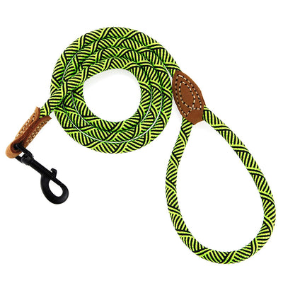 Mile High Life mountain climbing rope dog leash with leather connection — view 15