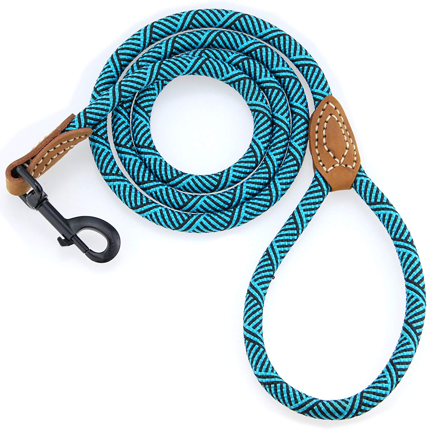 Mile High Life mountain climbing rope dog leash with leather connection — view 11