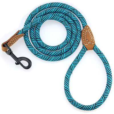 Mile High Life mountain climbing rope dog leash with leather connection — view 11