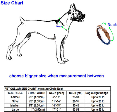 Mile High Life Rope Dog Collar | Durable Braided Cotton Rope Collars | Genuine Leather Dog Collar w Metal Pin Buckle | Classic Puppy Collars for Large Dog