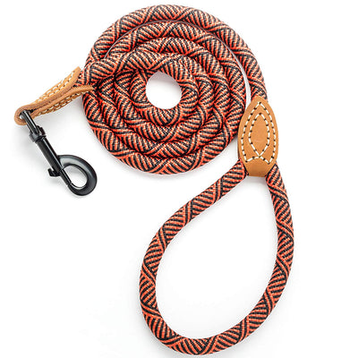 Mile High Life mountain climbing rope dog leash with leather connection — view 17