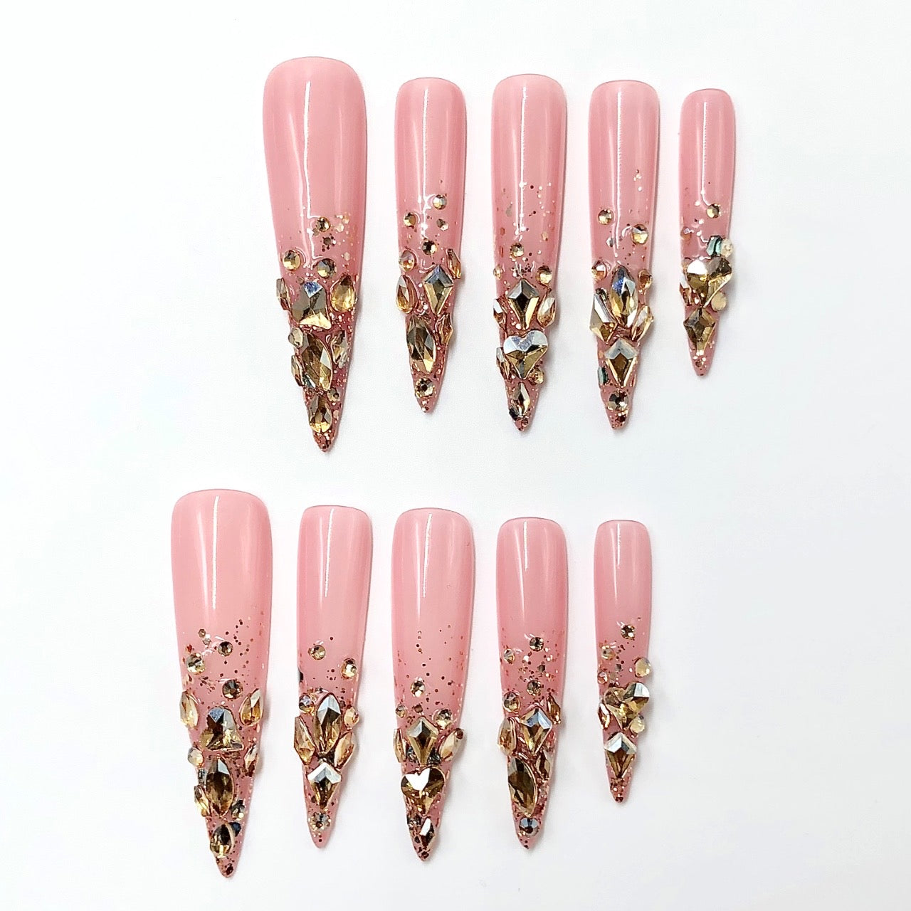 Press-on coffin nail tips salon-grade CR25 S