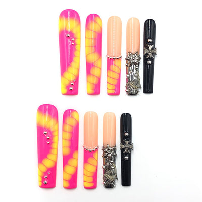 Press-on coffin nail tips salon-grade CR23 M