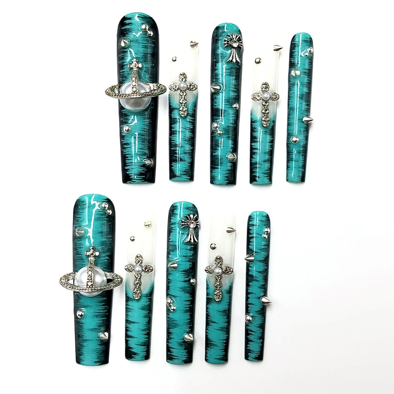 Press-on coffin nail tips salon-grade CR22 S